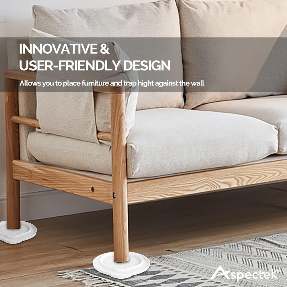 Bed Bug Trap, Bed Bug Interceptor, Bed Bug Traps (Pack of 4). Flea Traps, Safe E