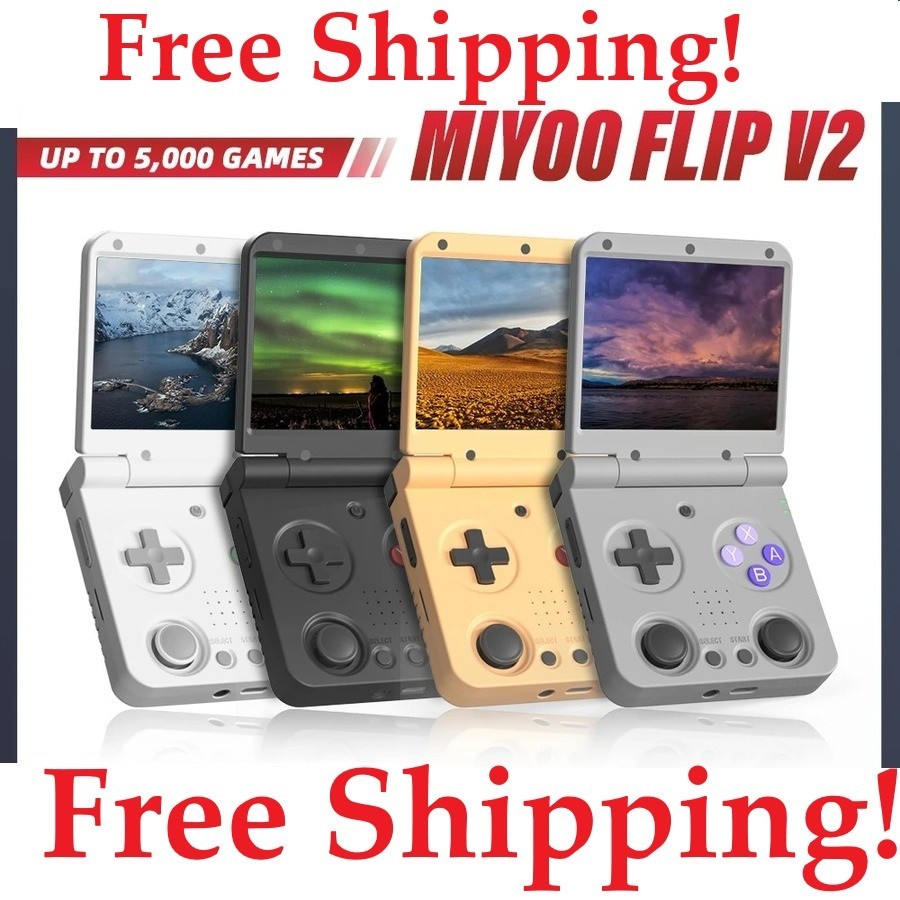 MIYOO Flip V2 Handheld Game Console 3.5 IPS Linux Onion OS