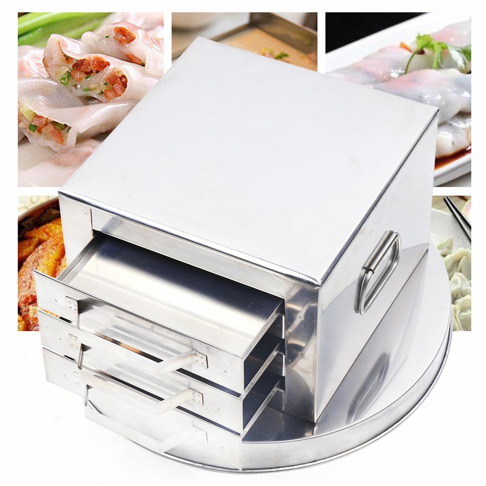 Rice Roll Steamer 2/3 drawers DIY Multi-function Rice Noodle Roll Steaming Machi
