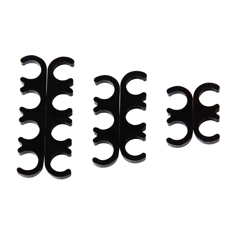 12PCS Universal Chrome Spark Plug Wire Wires Separators Holder 7-9mm Separator