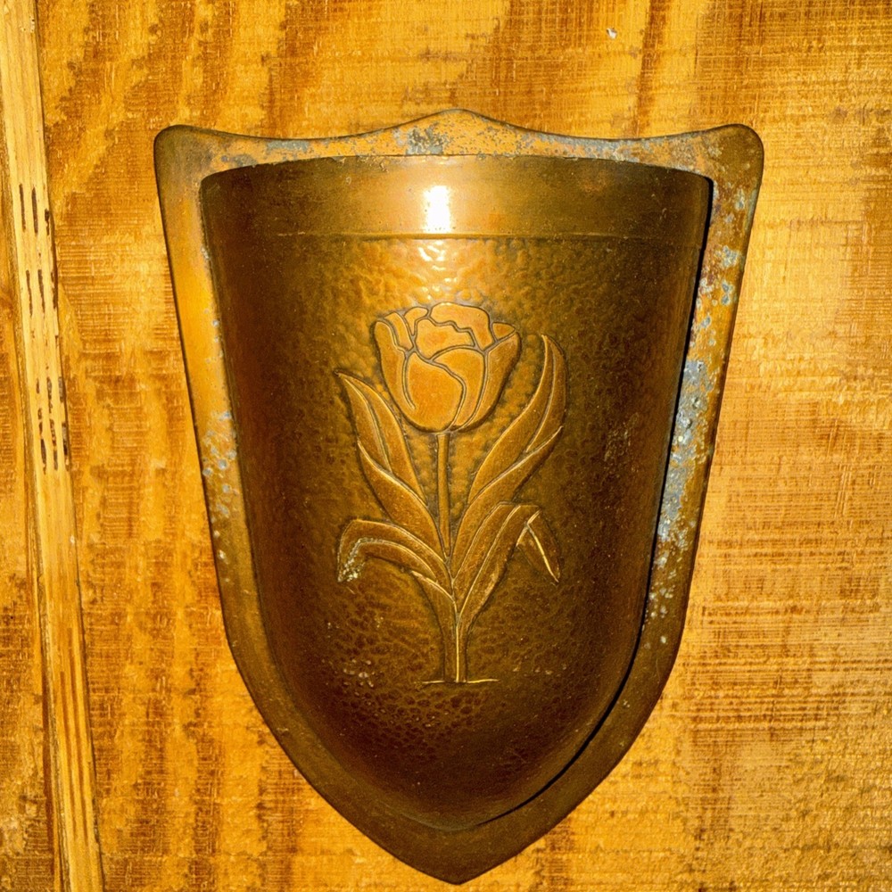 1920’s Hammered Copper Wall Pockets