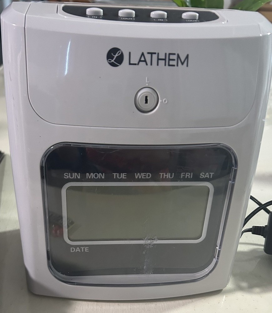 LATHEM 400E TOP FEED ELECTRONIC TIME CLOCK KIT - Missing Key