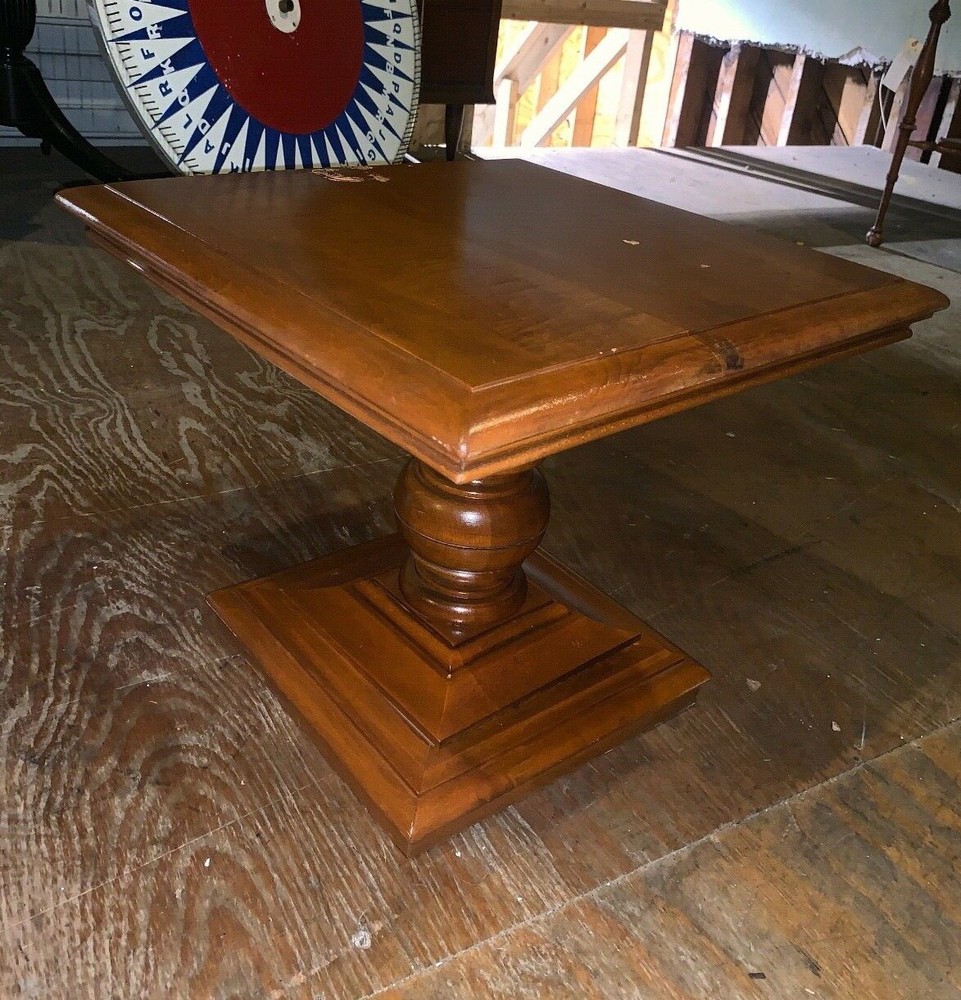 Antique Maple Square Table Or Plant Stand