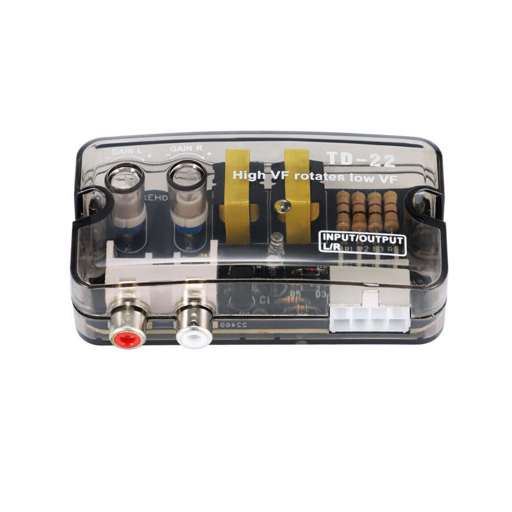 2X Audio Speaker RCA Adapter Level Converter Converter High to Low Adjustable
