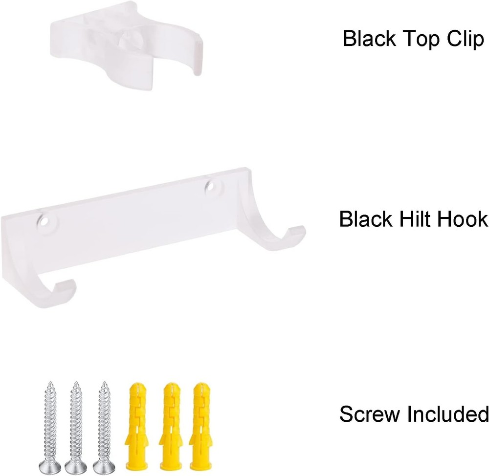 Horizontal Lightsaber Wall Mount Holder Light Saber Display Rack Hook Clear