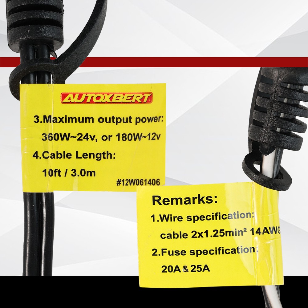 10FT Car Battery Alligator Clamp Clip Cigarette Lighter Power Adapter Socket 12V