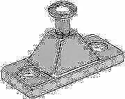 SEACHOICE Deck Hinge, Side Mount, Stainless Steel