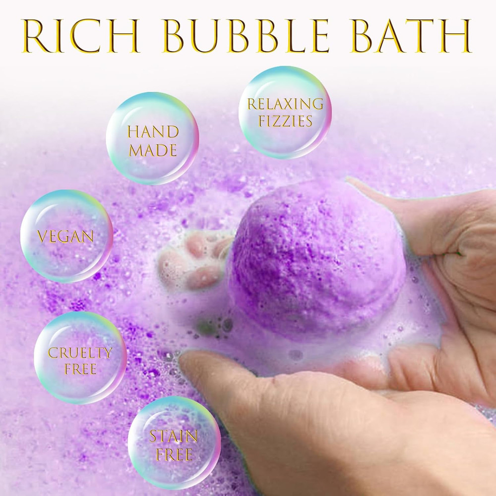 Handmade Bath Bombs Gift Set, 15 Pcs for Relaxing Spa Experience