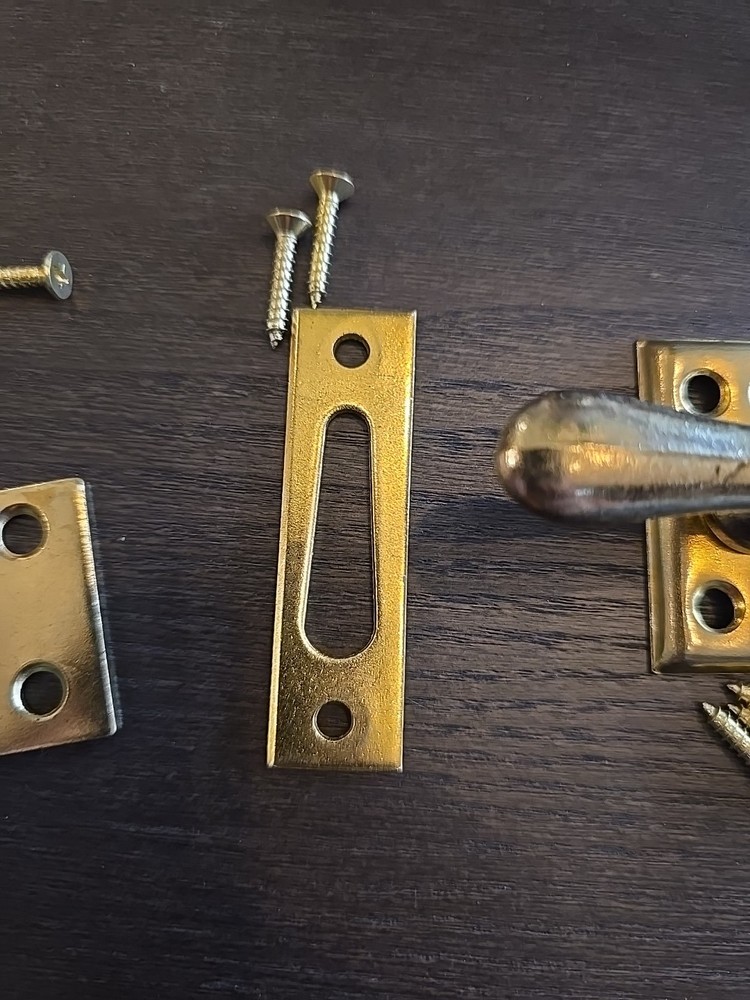 2 In Sash Lock, Brass With Mounting Hardware