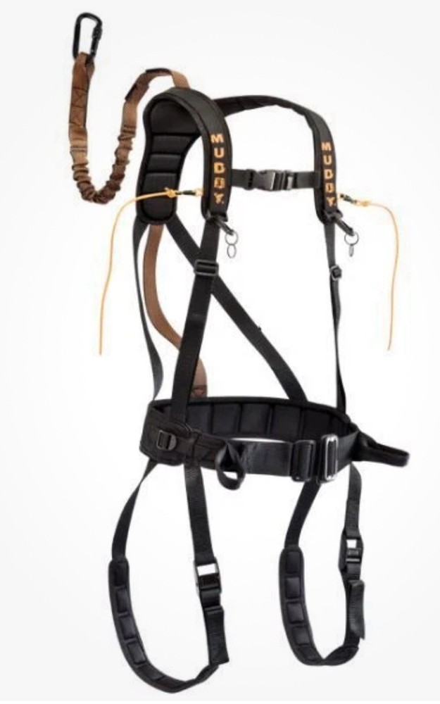 Muddy Safeguard Harness, includes Lineman's Belt, Tree Strap, : MUD-MSH400-L