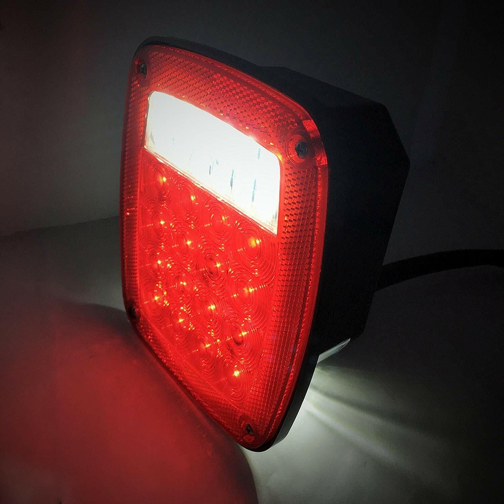 2 Pack Universal Square 12V Combination 38 LED Signal Tail Light DOT trailer