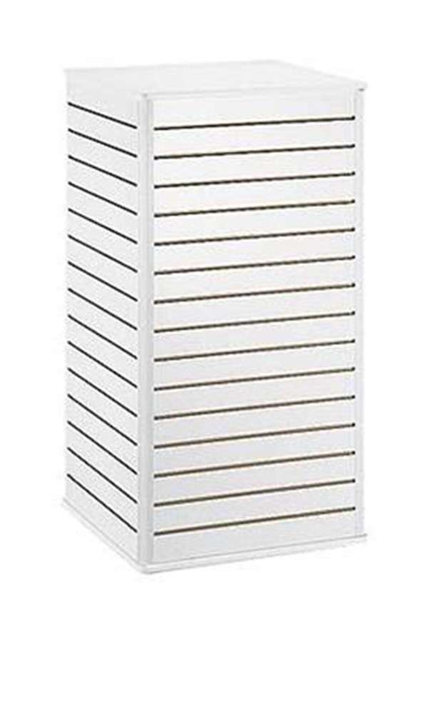 SSWBasics 24" x 48" White Slatwall Tower