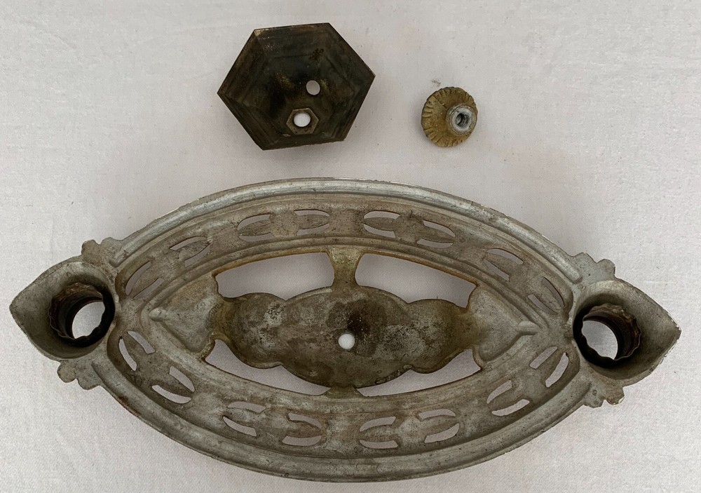 ART DECO CEILING LIGHT FIXTURE TWO LIGHTS C. 1930 YONIC DESIGN