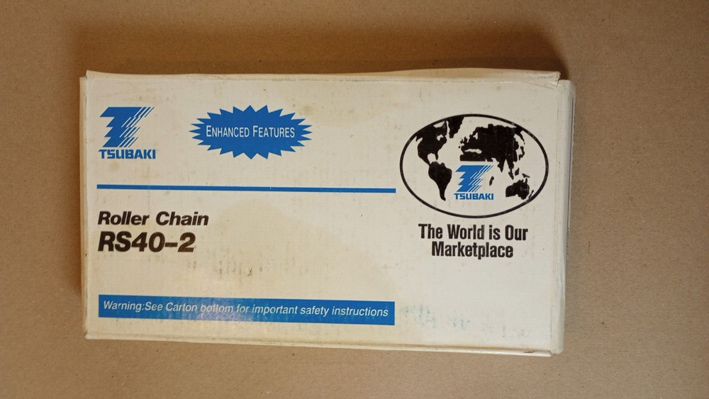 Tsubaki RS40-2 Roller Chain 10'/3.048m long Double Roller Chain