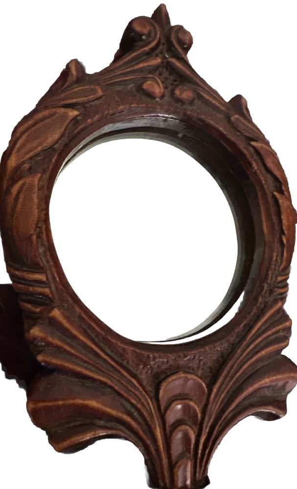 Vintage Wooden Hand Mirror