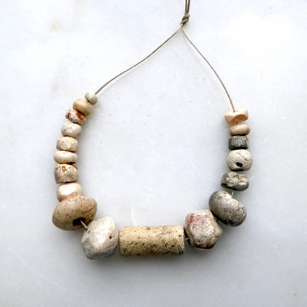 Ancient Djenne Quartz Stone Beads 18 beads
