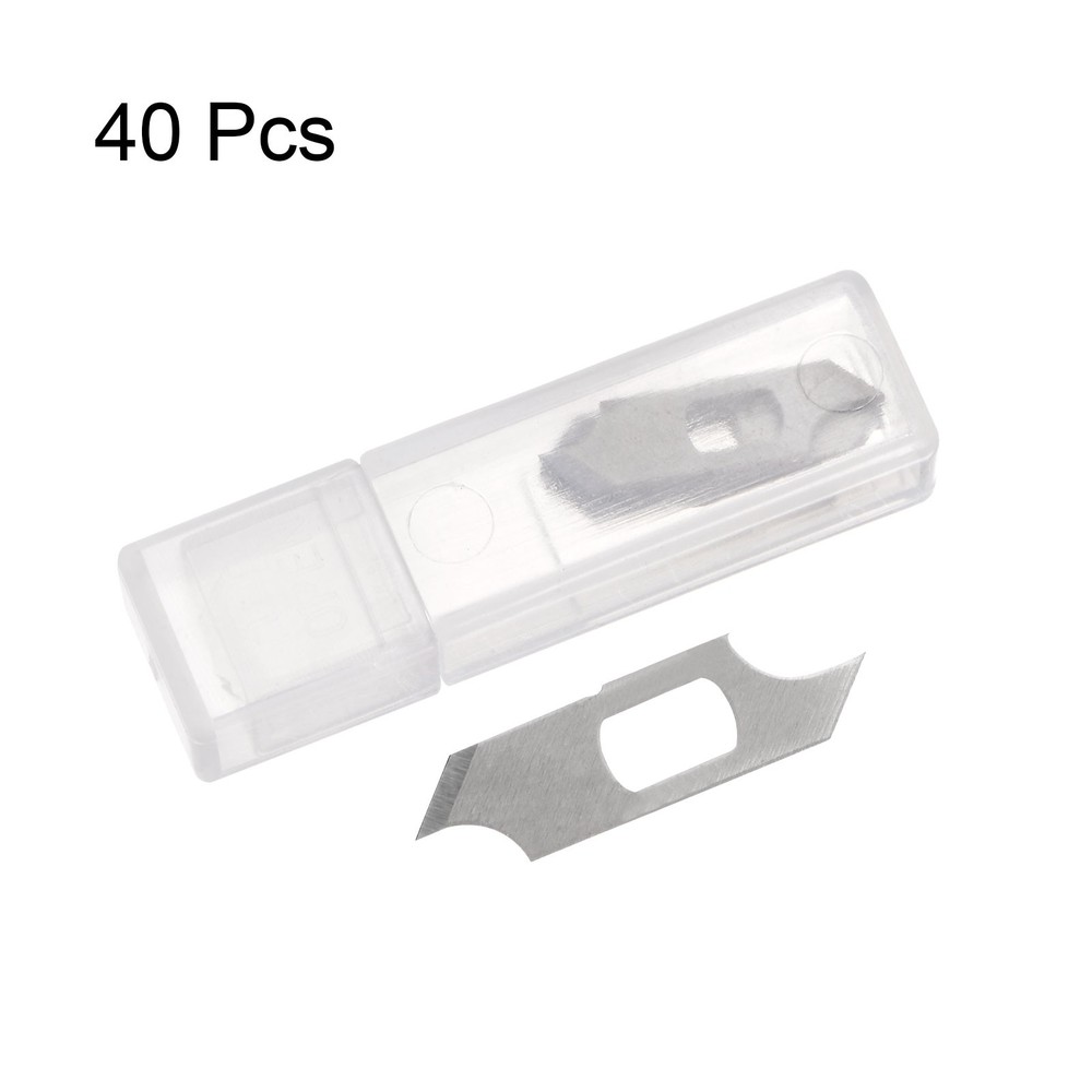 40pcs Exacto Knife Blades Compass Hobby Knife Replacement Blades Refills