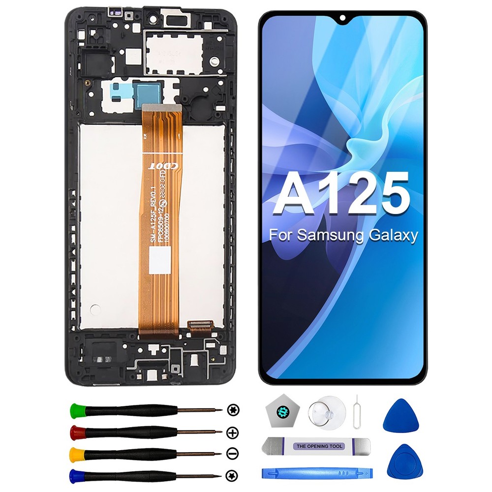 LCD Display For Samsung Galaxy A12 A125 Touch Screen Replacement Digitizer+Frame