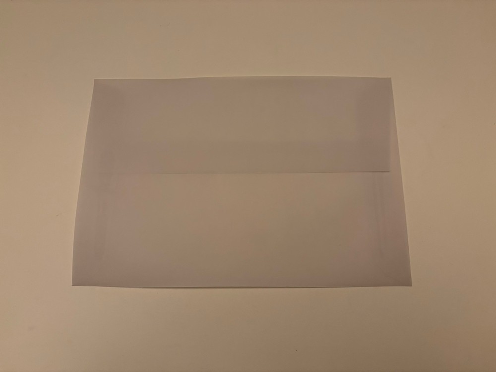 117 Vellum Translucent Envelopes 8 1/8”x5 1/2”