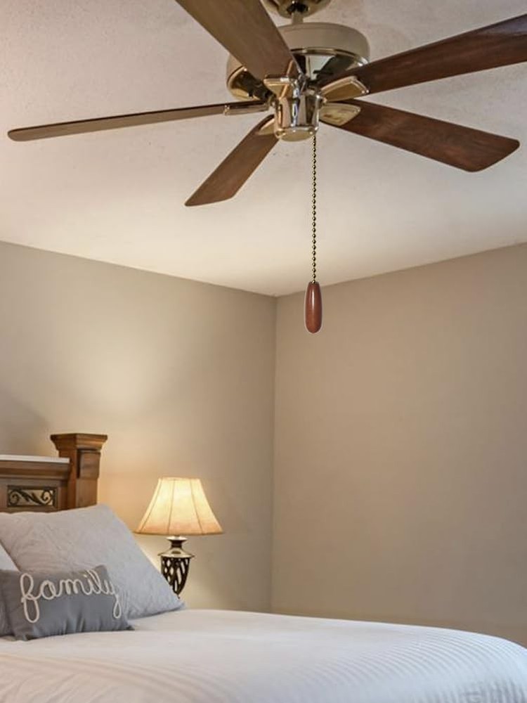 Aceple 2 Pack Ceiling Fan Pull Chain Extender, 12 Inches 12 inches, Walnut