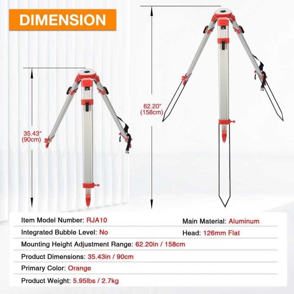 Aluminum Survey Tripod 5/8 Thread