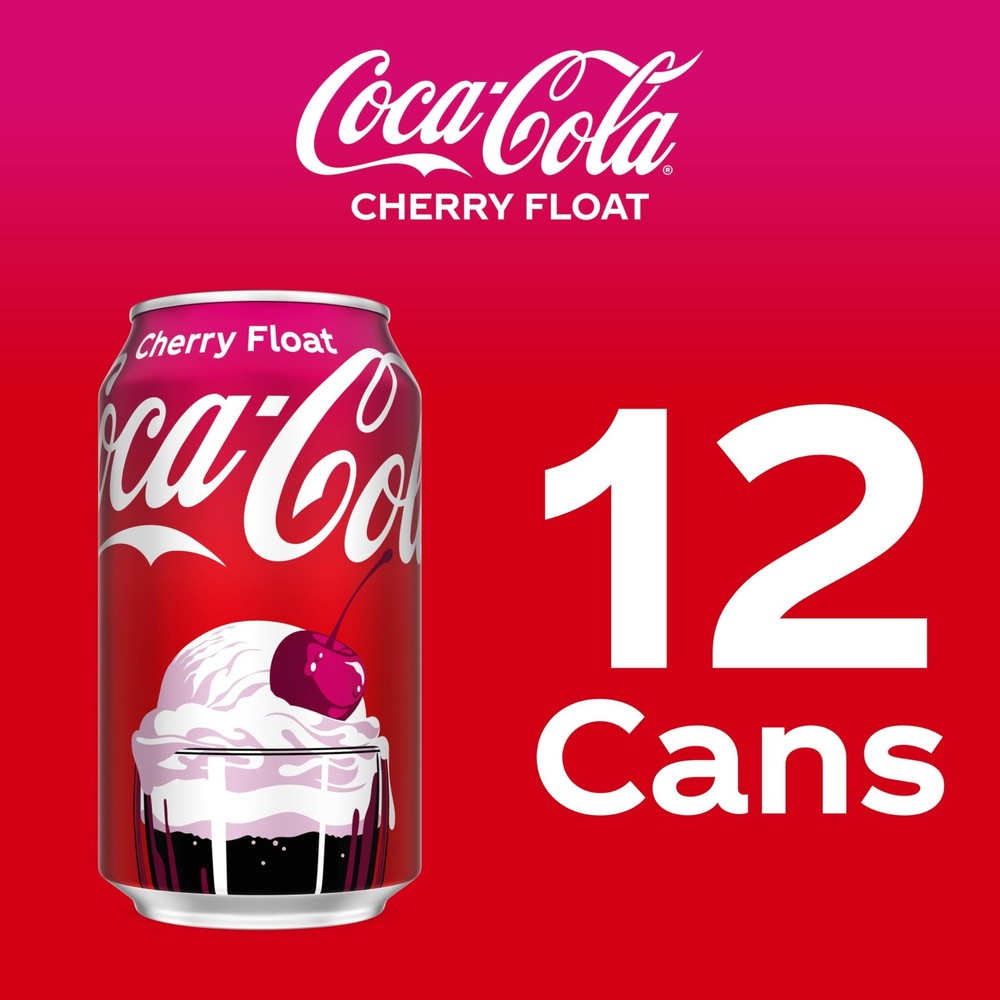 Coca-Cola Cherry Float Soda Soft Drink Cans, 12 fl oz, 12 Pack