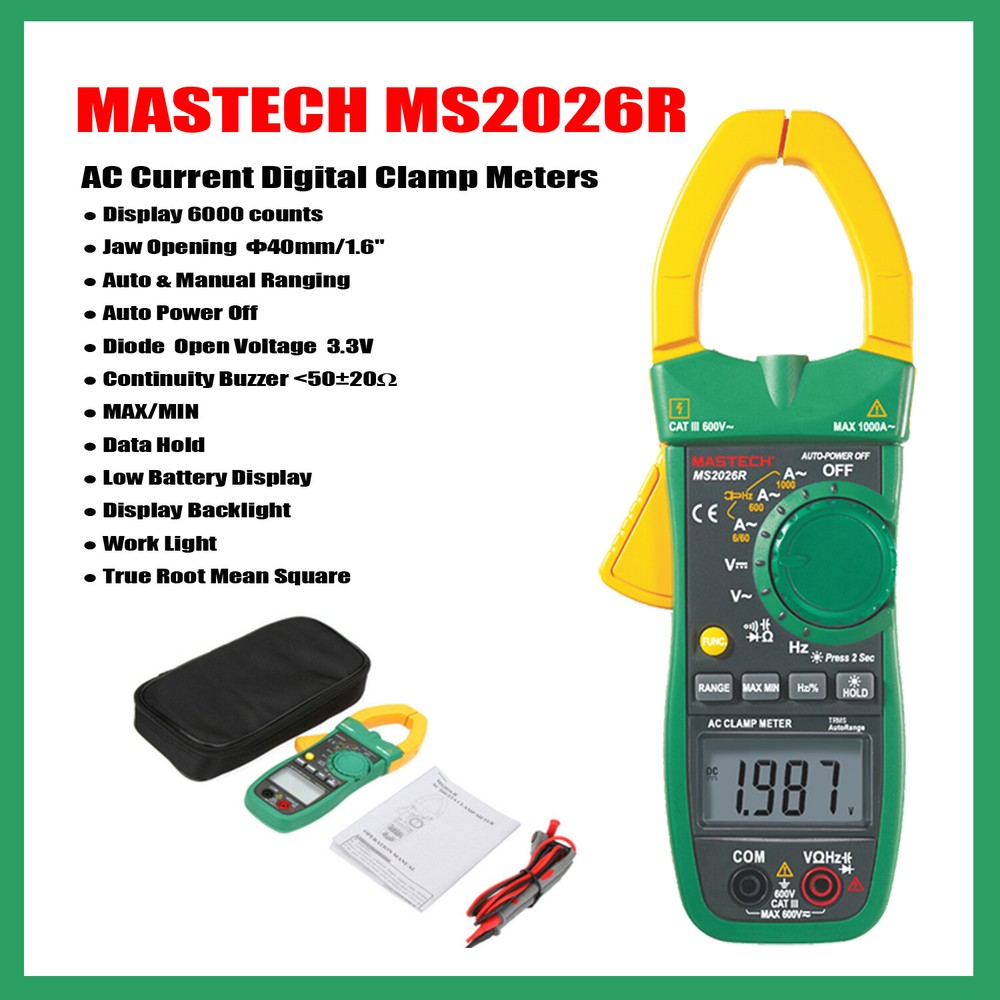 MASTECH Digital Clamp Meter AC/DC Voltage ✦Kd