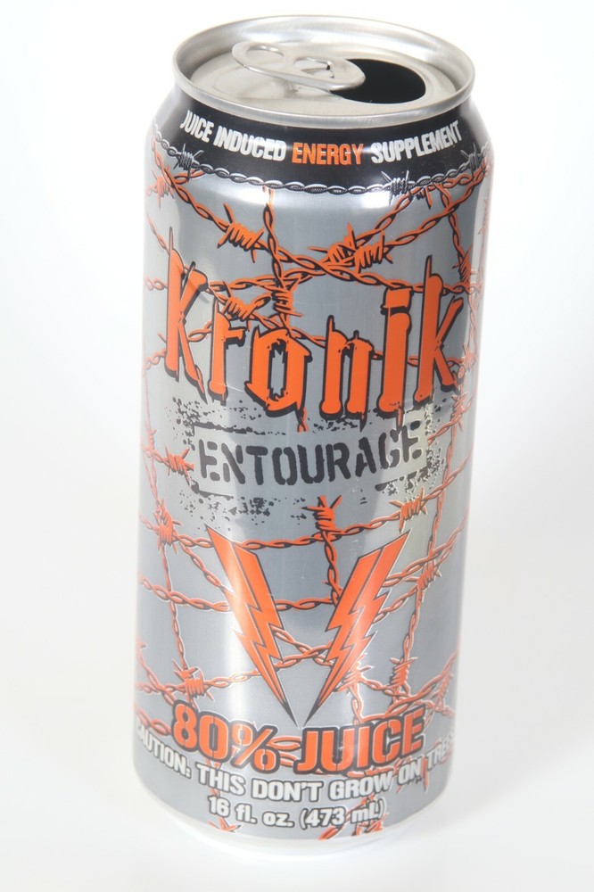 Kronik Extourage Energy Drink Can empty 16oz *EMPTY*