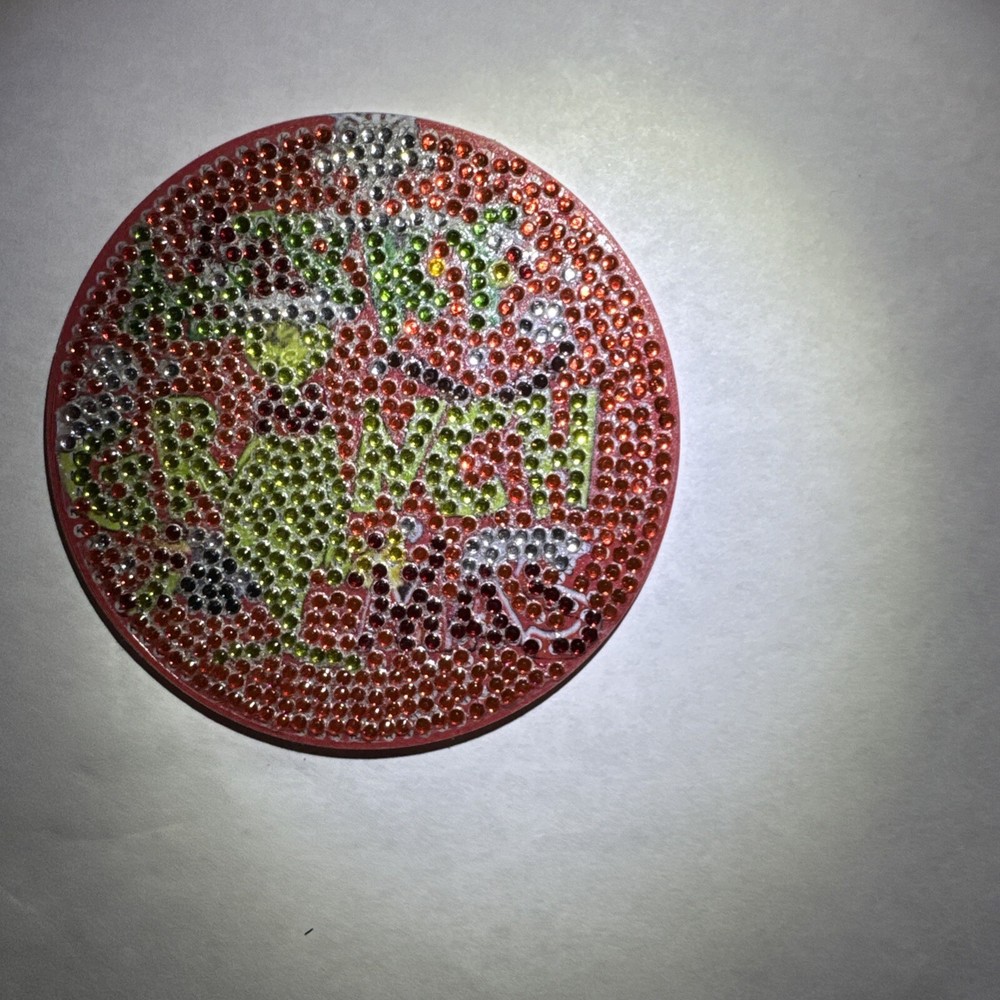 Handmade Grinch Diamond Coaster
