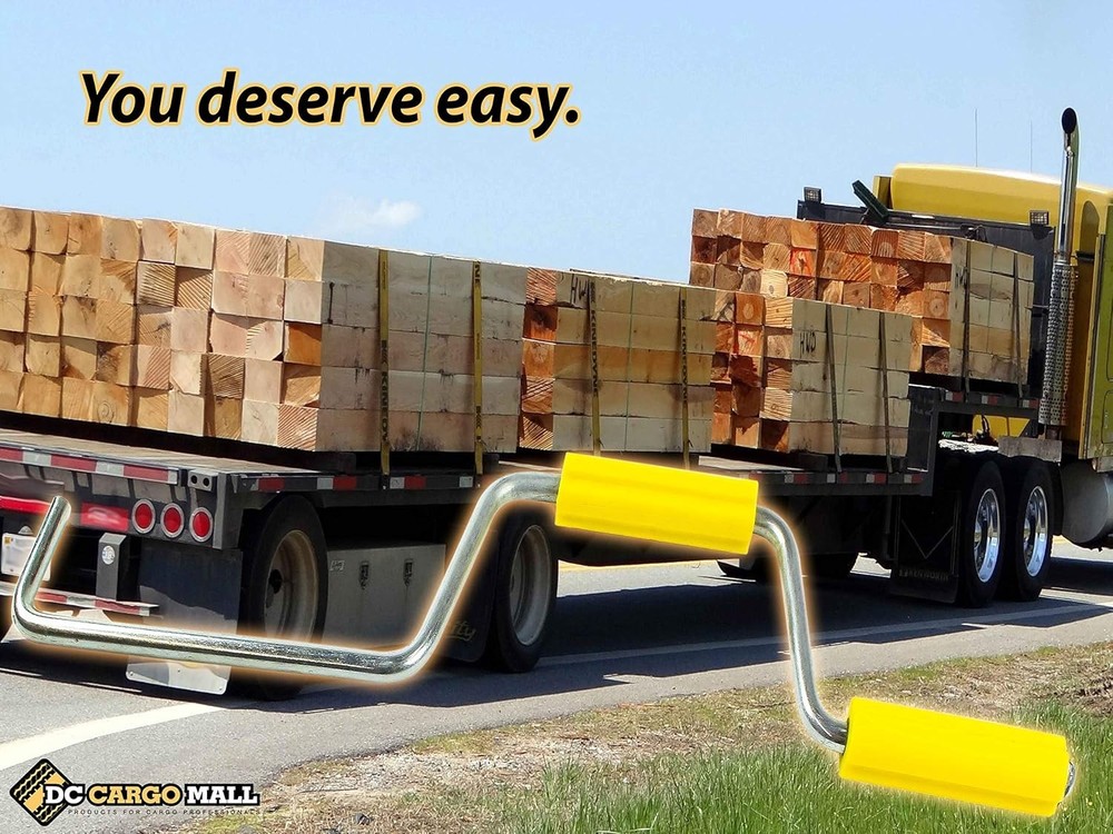 Winch Strap Winder Hand Roller for Flatbed Trailer 18" Quick Roll Up Bar Tool