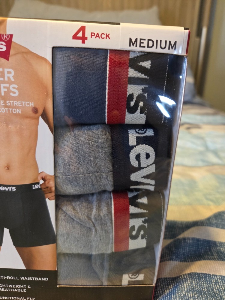 mens levis 4 boxer briefs size medium