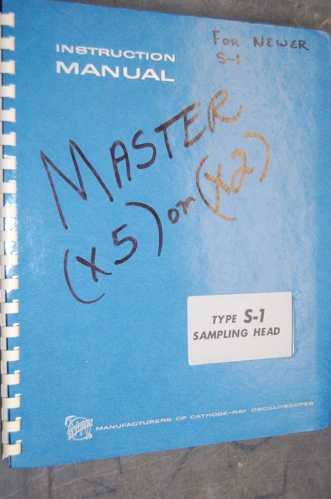 Tektronix Type S-1 Sampling Head 070-0763-00 Instruction Manual