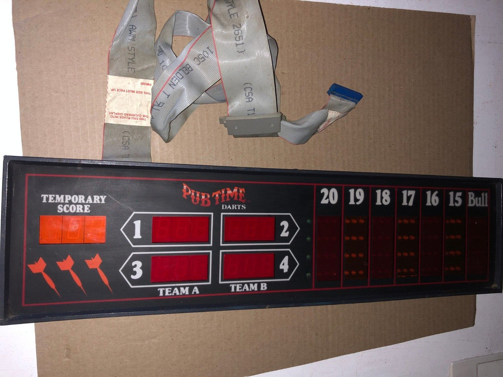 PUB TIME 1984 DARTS TOP HEADER DISPLAY ARCADE