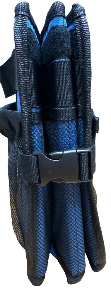 Collapsible Two Compartment Cooler with Detachable Strap in Blue