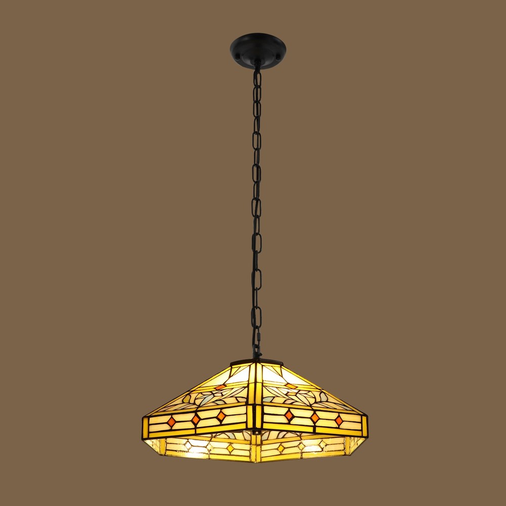 Pendant Light - 2-Light Iron & Glass, Ceiling Mount, Adjustable Height 5-60cm