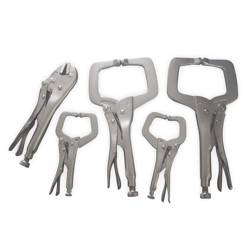 WESTWARD 2FDD4 Locking Clamp Set,5 Pc. 2FDD4