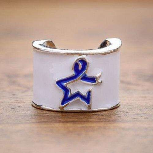 CharMED Stackable Personalize Stethoscope Bling Charm | Blue Star of Hope