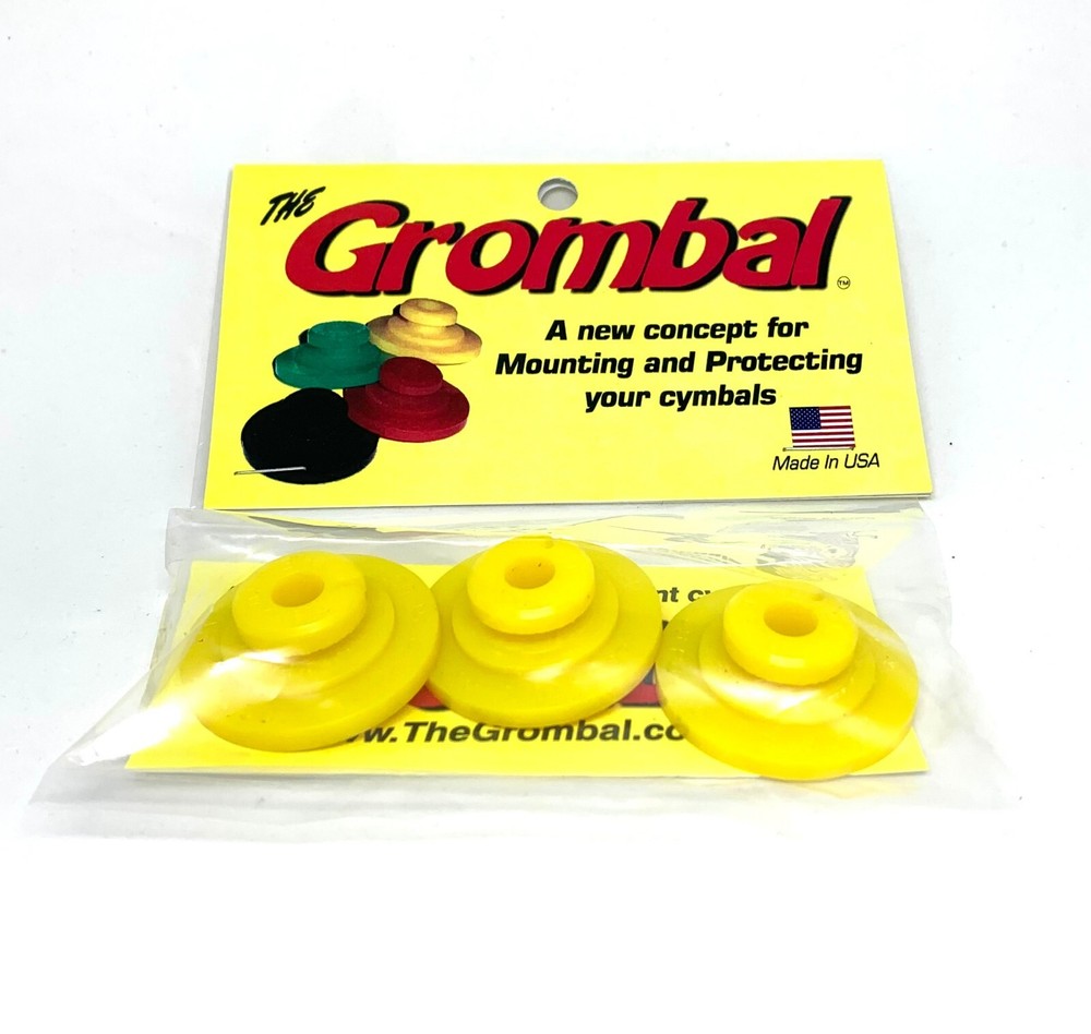 3 PACK: Grombal, Keyhole Cymbal Support, YELLOW