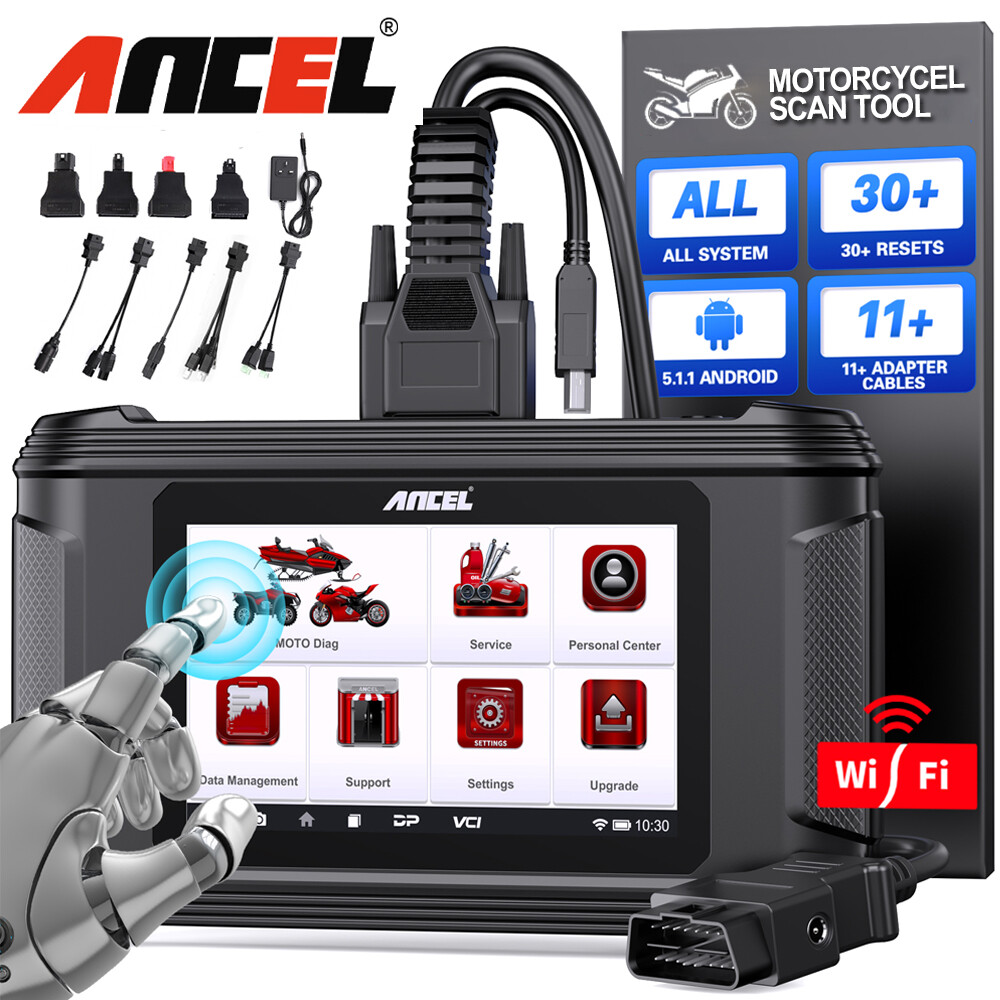 ANCEL MT500 Motorcycle All System Diagnostic Scan Tool OBD2 Scannner ECU Reset