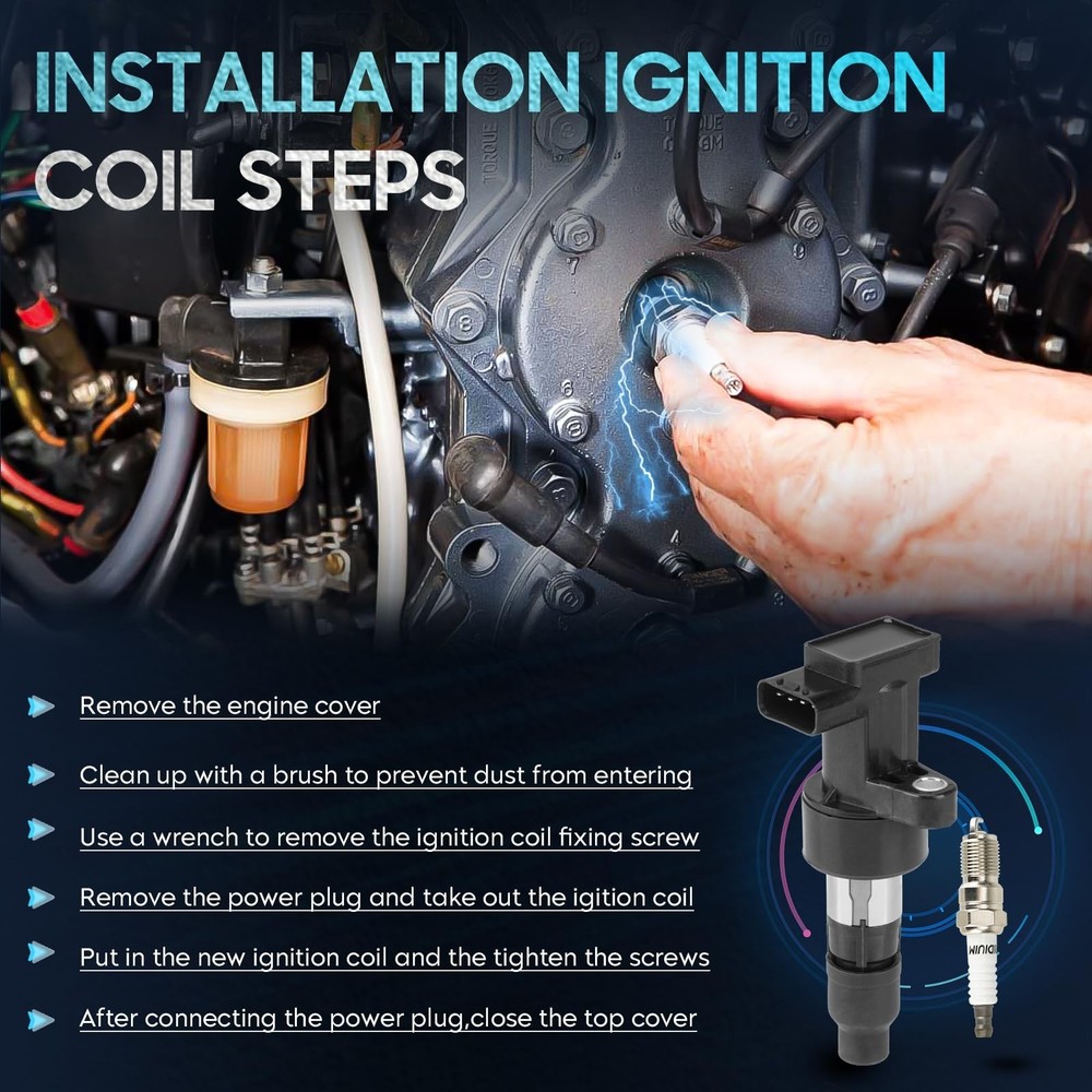 6PCS Ignition Coil Pack with 6PCS Iridium Spark Plug Compatible with 2003 200...