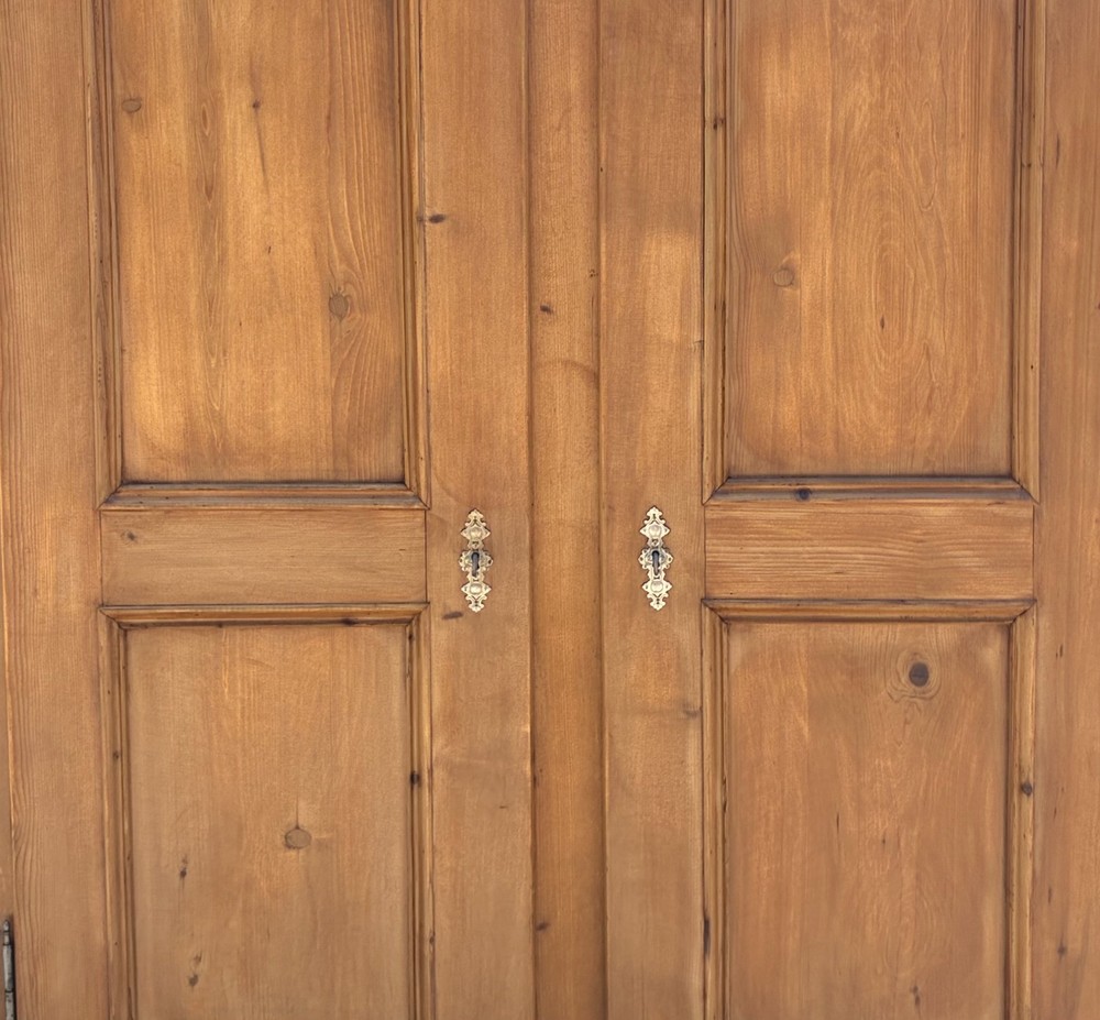 Antique Two Door Eight Panel Knock-Down Armoire