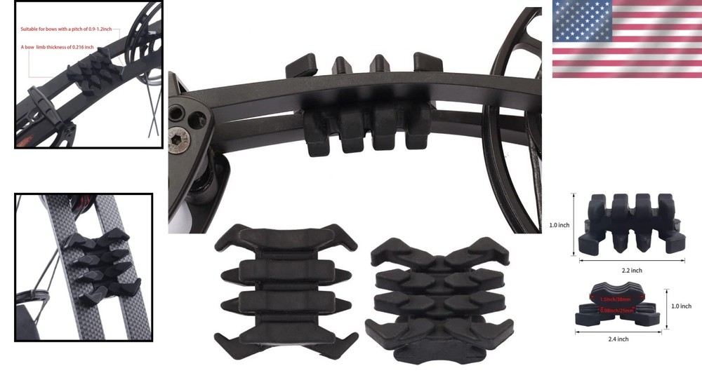 High-Performance Bow Limb Dampeners for Compound Bows & Crossbows - Black