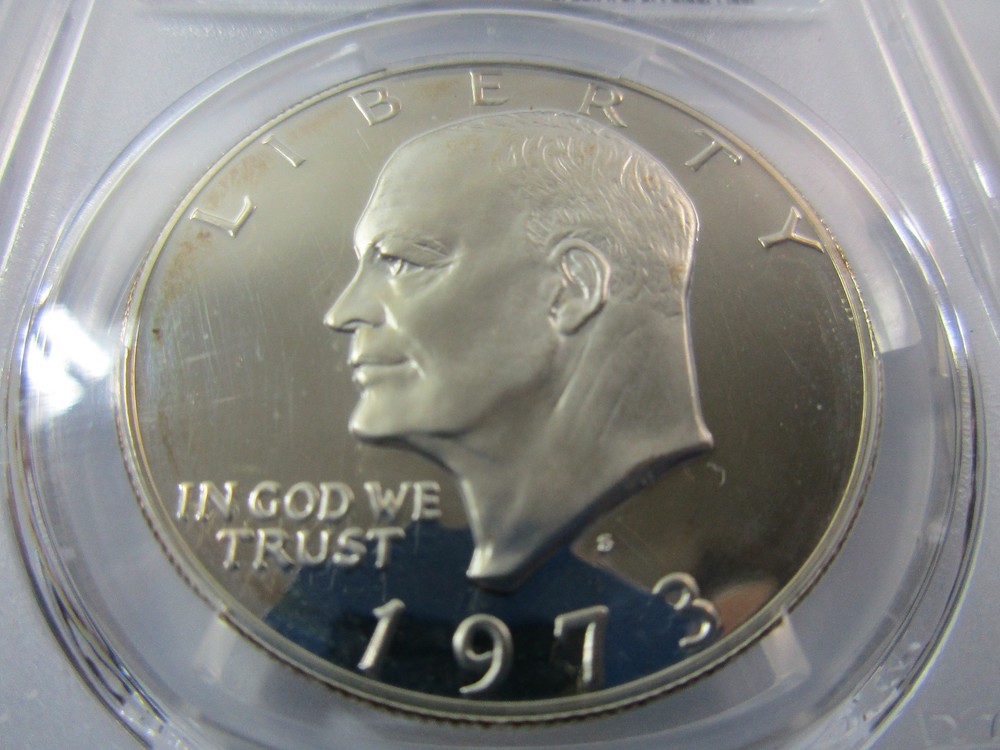 PCGS PR62DCAM 1973-S SILVER EISENHOWER DOLLAR PROOF /