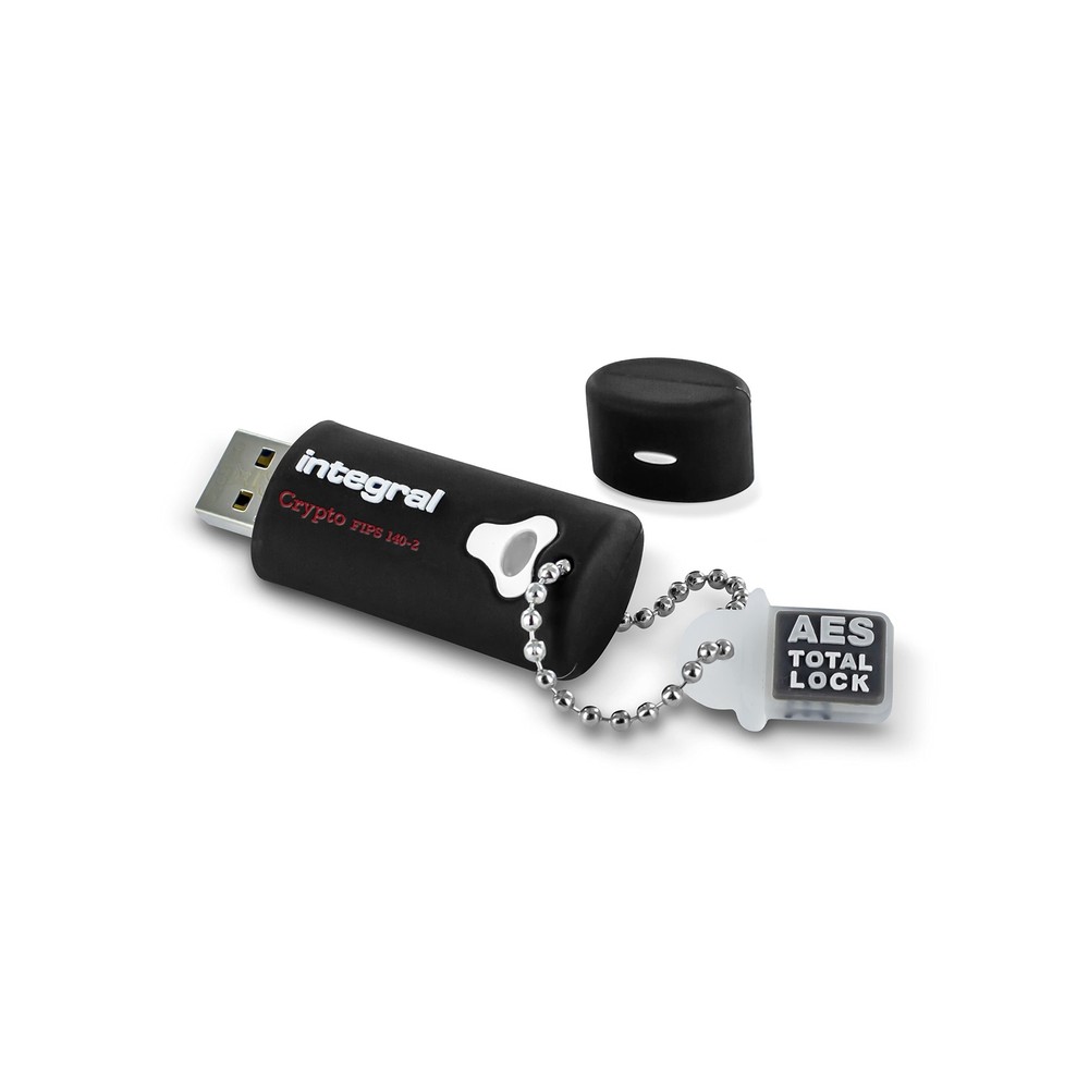 Integral 64GB Crypto-140-2 256-Bit Hardware Encrypted 3.0 USB Secure Flash Me...