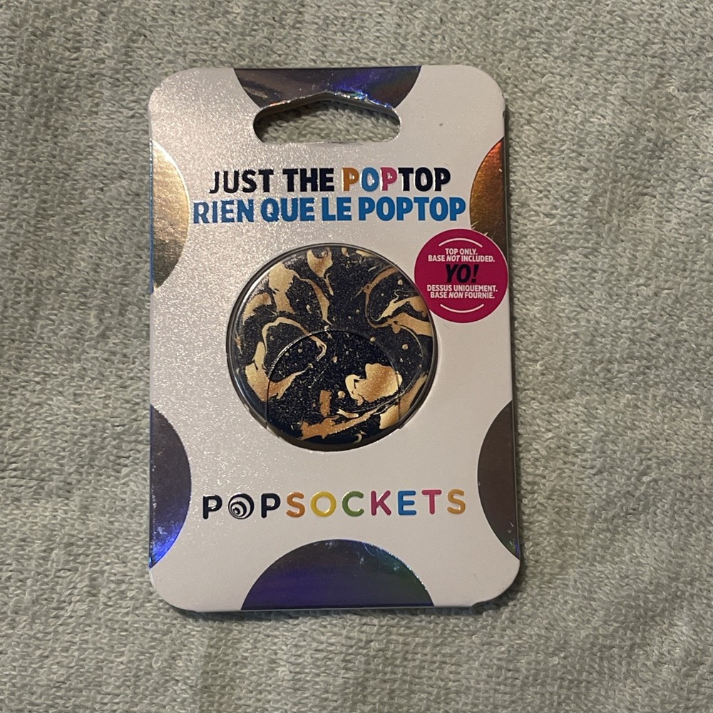 PopSockets Phone Grip Stand TRANSLUCENT BLACK POPGRIP PopSocket Swap Top
