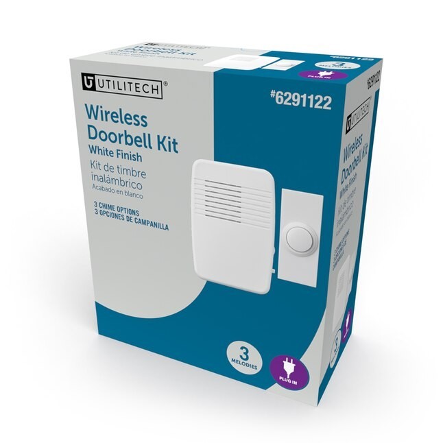 Wireless Doorbell Kit Sensor 3 Melodies, plug-in Utilitech EASY INSTALL