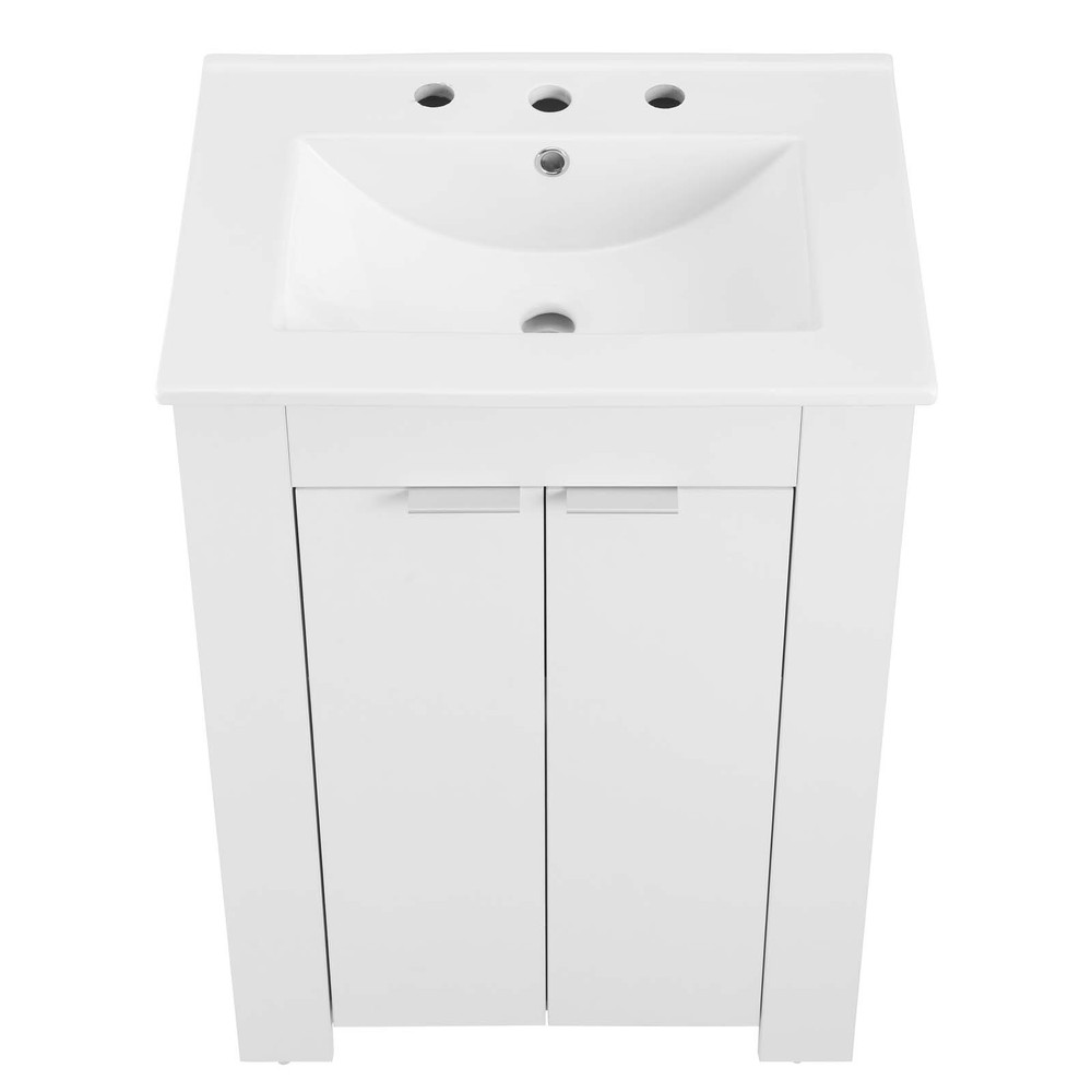 Modway Maybelle 24" Bathroom Vanity In White White