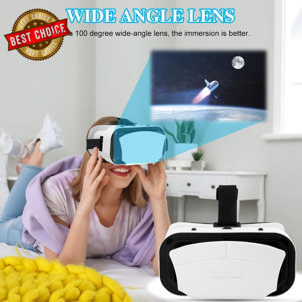 Virtual Reality Goggles, 3D VR Glasses Adjustable VR Virtual Reality Headset wit