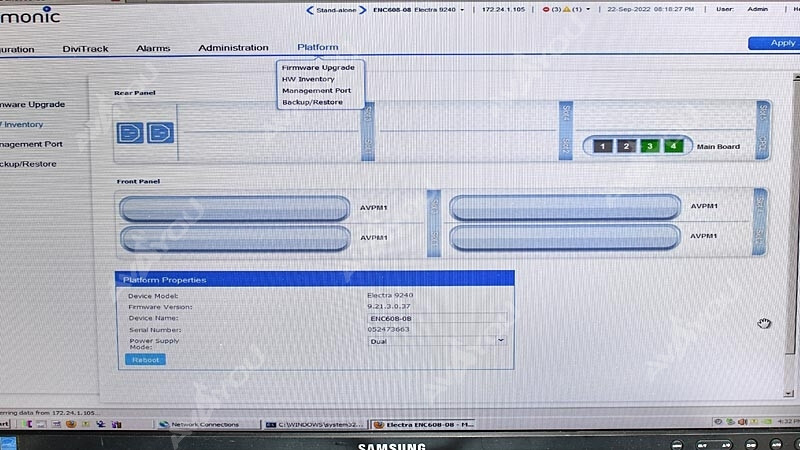 Harmonic Electra ELC-9200D Encoder ELC-9240 w/ Licenses: AC3, SCTE35, HD AVC