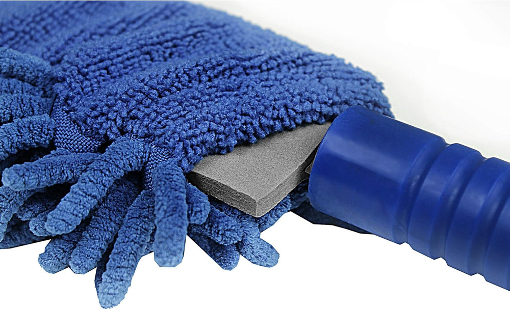 Handheld Reusable Microfiber Flex Duster with Adjustable Telescopic Reach Pole –